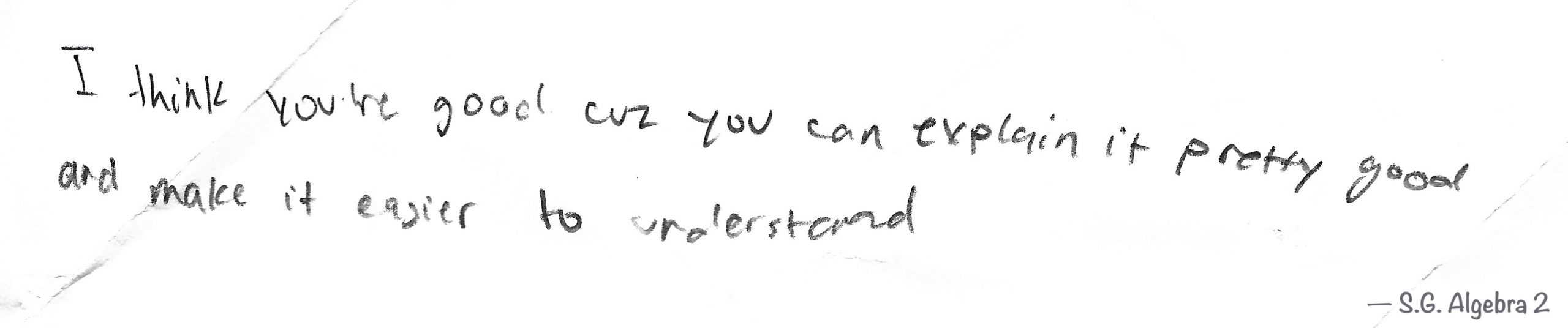 Student note