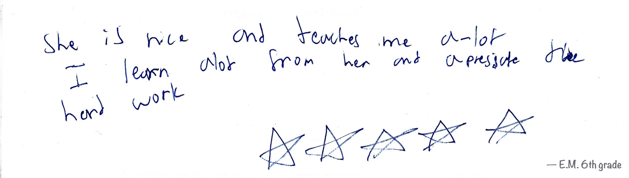 Student note