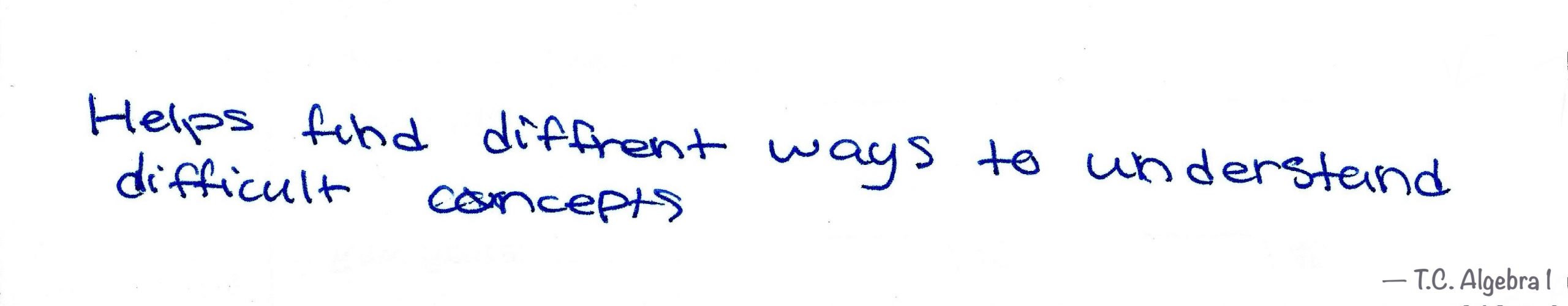 Student note
