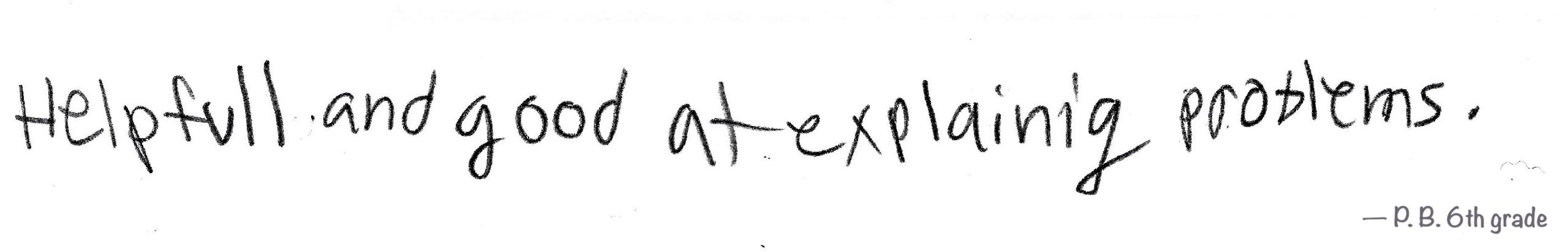 Student note